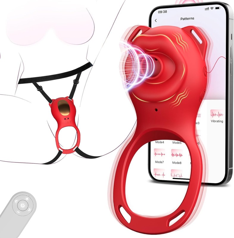 Couple Sex Toys Rose App Remote Control Wearable Sucking Vibrator, Clit Sucker W