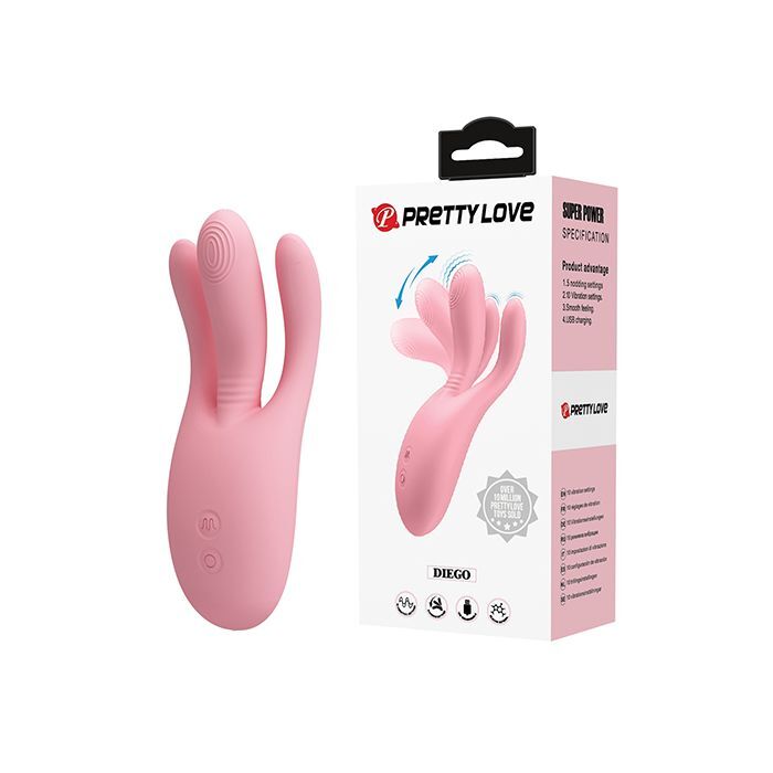 Pretty Love Rechargeable Diego Nodding Vibrator Pink