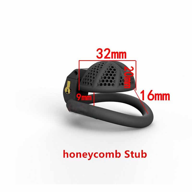 Small Sissy Negative Chastity Cage Male Lock with 4 Ring Anti-Cheating Device gallery