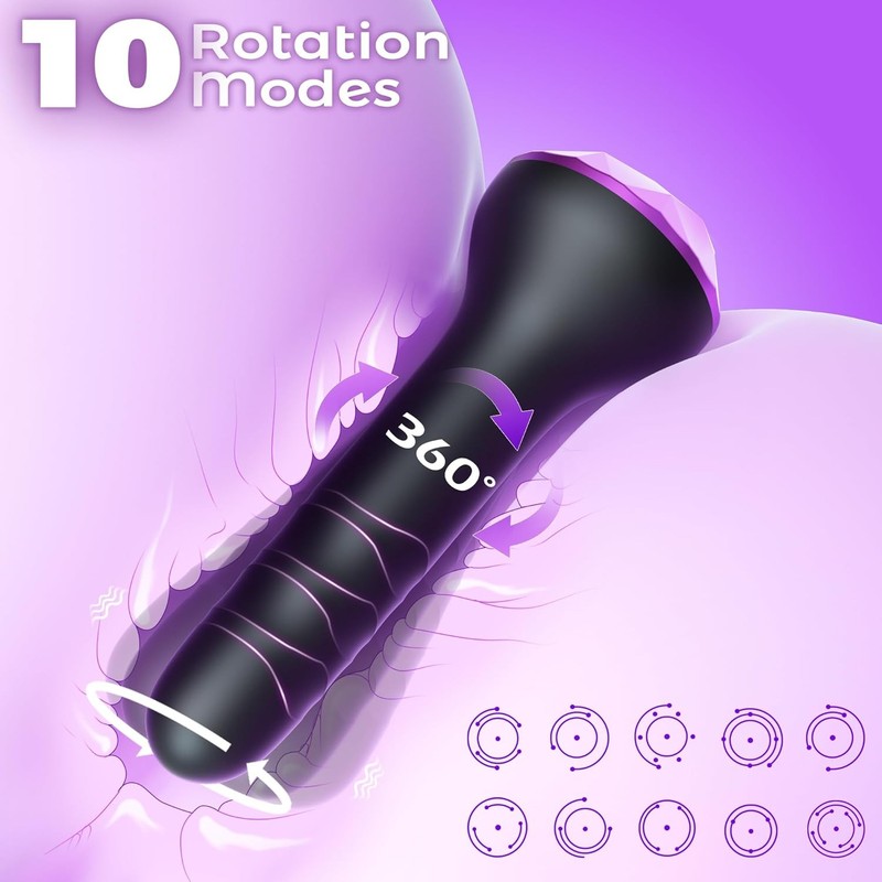 Vibrating Butt Plug Anal Toys, Prostate Massager with 10 Vibrating & Rotating Mo gallery