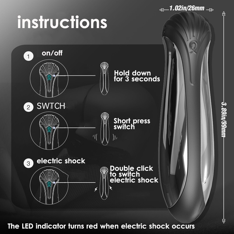 Electric Prostate Vibrating Butt Plug Shock Massager G spot Dildo Sex Toys gallery