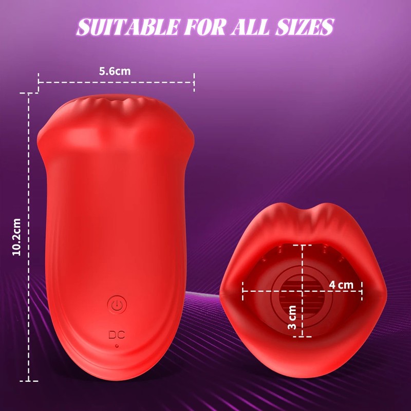 Lealuxes Smart Masturbator, App Controlled Vibration & Tongue Licking, 9 Modes gallery
