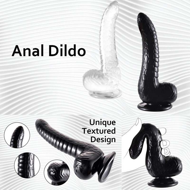 Dildo For Men Butt Anal Plug Unique 8.46" TPE Penis Suction Cup Women Sex Toys gallery