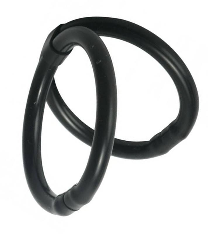 Silicone Double Cock Ring Penis Enhancer Enlarger Ball Strap Sex Toy for Men
