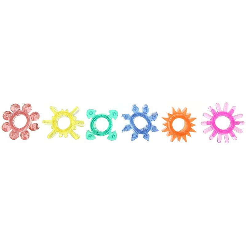 CalExotics Senso 6 Pack Male Cock Ring Enhancer Set