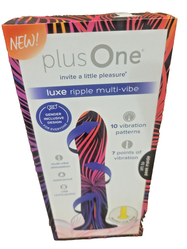 Plus One Luxe Ripple Multi-Vibe Waterproof Rechargeable *SEALED* #6760 (N)