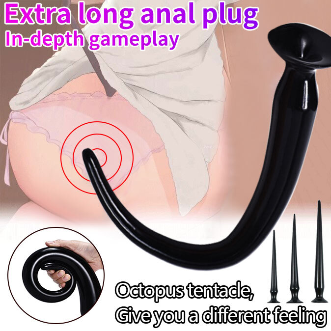 Realistic-Extra-Long-Butt-Anal-Plug Suction Cup Dildo Dong G-spot Adult Sex Toys gallery