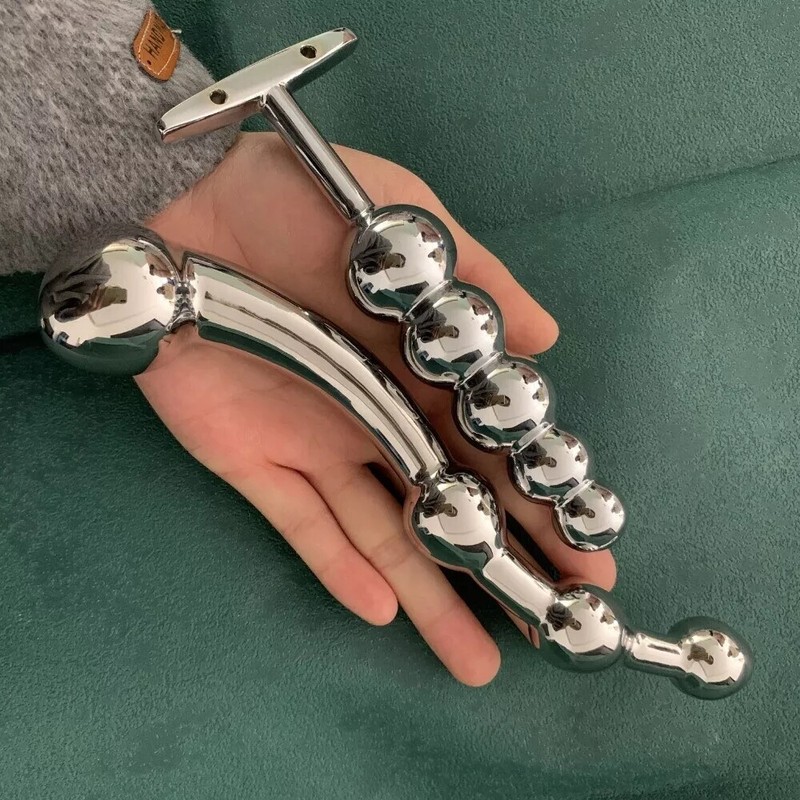 Stainless-steel-High-Quality-Massager-Anal-Vaginal-Plug-Hook-Beads-Prostate-Dild gallery