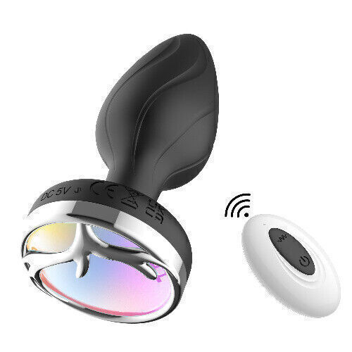 App Plug Anal 10 Frequency Colorful Light Sex Toys Anal Vibrating Dildo Vibrator