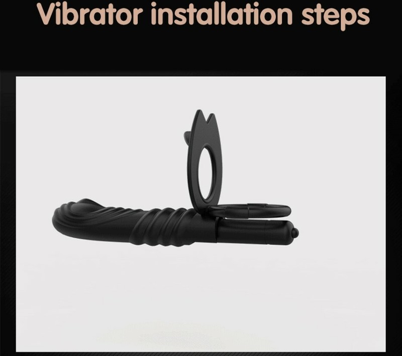 Strap Double Penetration Cock Penis Ring Anal Vibrator Dildo Sex Toy For Couple gallery