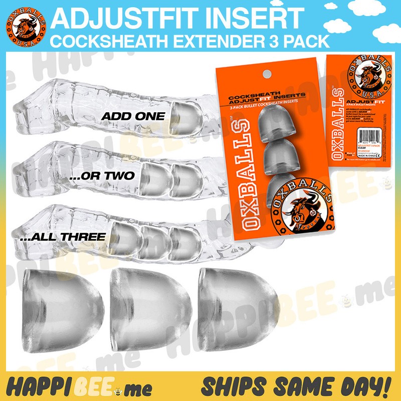 OXBALLS ADJUSTFIT 3-PACK Cock Sheath Sleeve Extender🍯Couples Penis Sling Ring