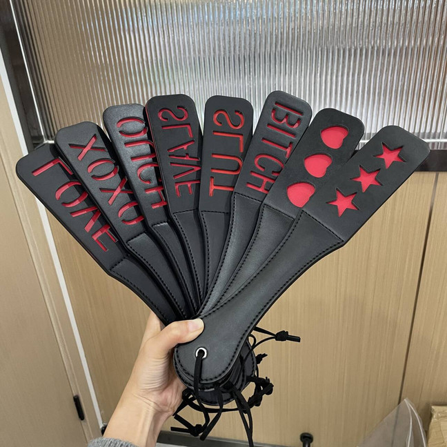 BDSM Spanking Paddle Whip Flogger Slave Sex Toy for Couples Punish Cuffs Harness gallery