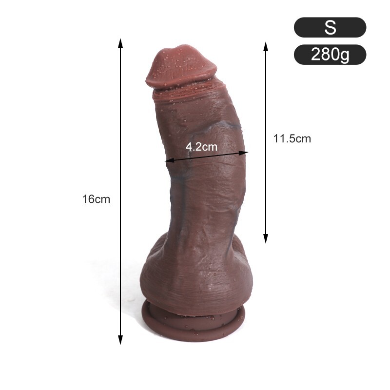 6 inch Liquid Silicone Realistic Dildo-Cock Suction-Cup Women Sex Toy Thick-Dong gallery