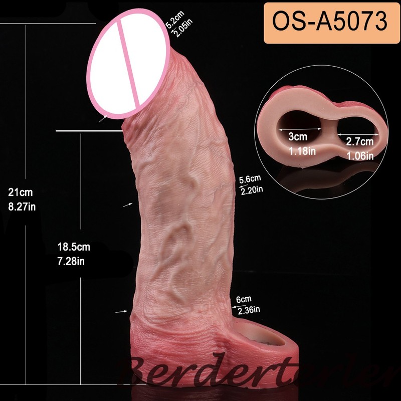 Real Veins Head Penis Sleeve For Men Dick Enlargement Silicone Reusable Condom gallery