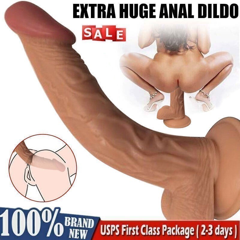9&Prime; Masturbator Realistic Huge Dildo Penis Suction Cup Anal Vagina Sex for Women