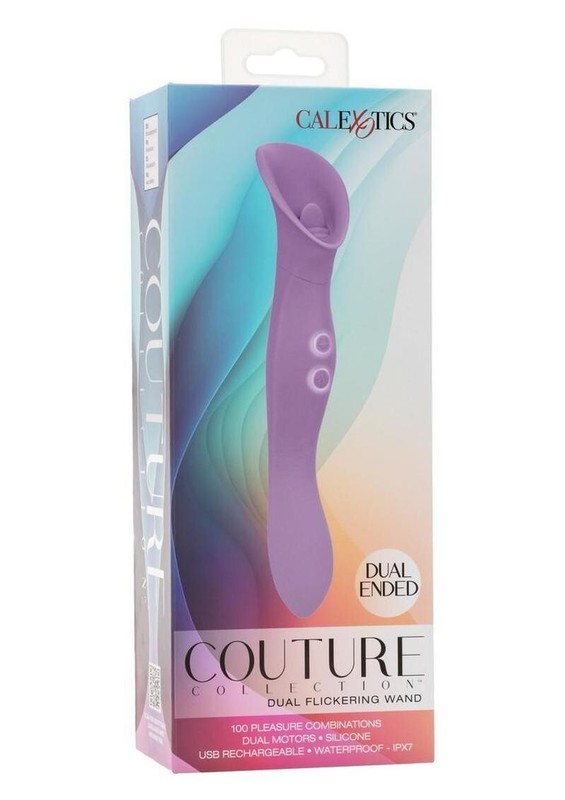 Cal Exotics Couture Collection Dual Flickering Wand Purple – Dual-Ended Vibrator