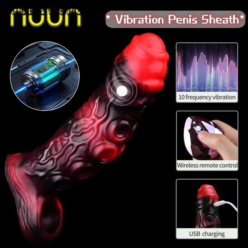 Dildo Sheath G-spot Stimulate Vibrator Penis Sleeve Dick Enlarger Adult Supplies gallery