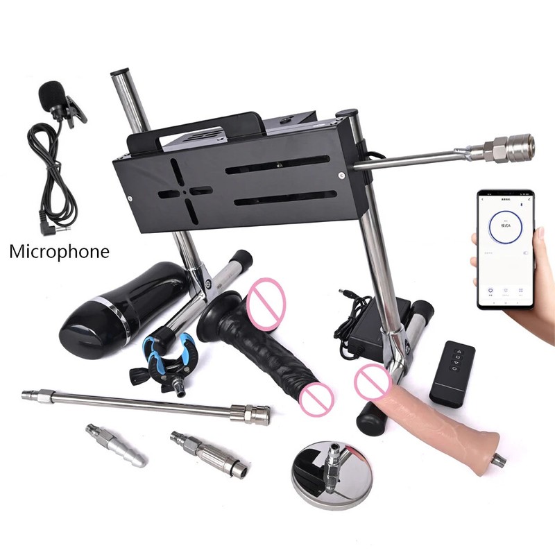 Sex Machine App and Wireless Control Masturbation Machine with Dildo Attachment