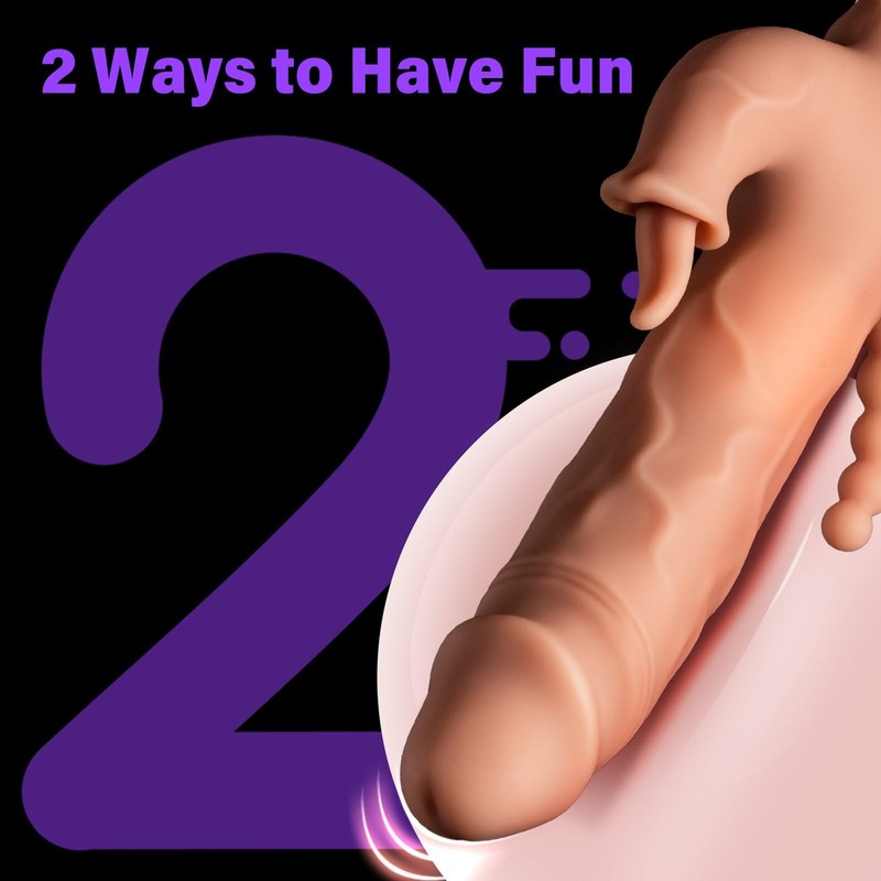 3-in-1 Vibrator G Spot Clit Anal, 5 Vibrating 6 Thrusting Remote Control