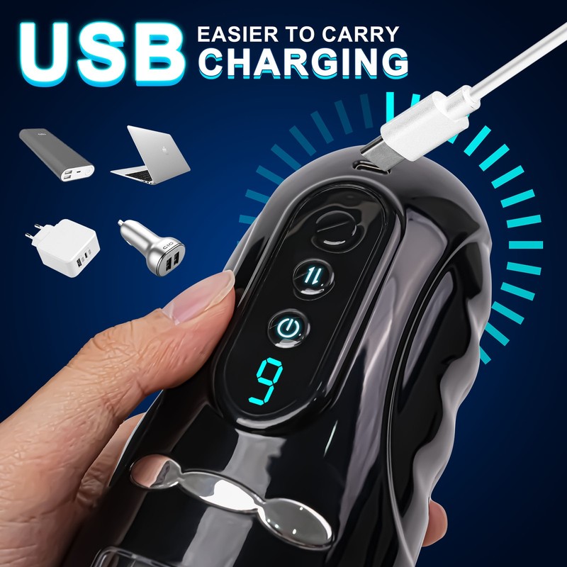 3in1 Automatic Male Masturbaters Cup HandsFree Rotate Thrusting Oral Men Sex Toy gallery