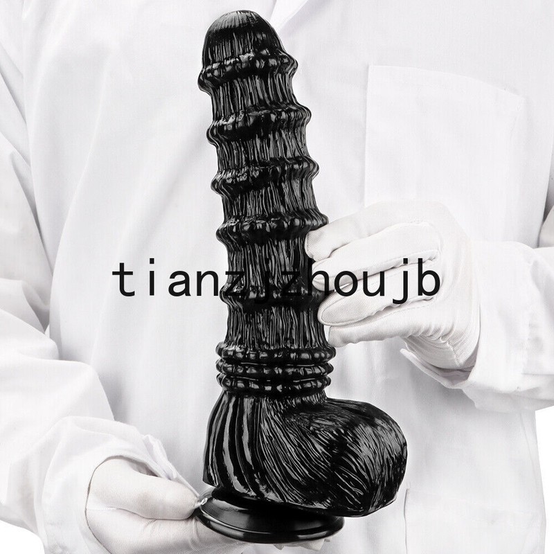 11" Long Ribbed Dildo Dong Anal Butt Plug In-depth ASS Dilator Adult Sex Toy gallery