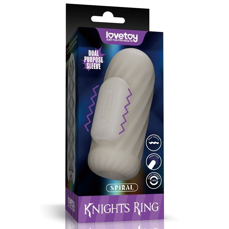 Dual Vibrating Spiral Penis Sleeve Girth Boosting Couple Play & Solo Masturbator