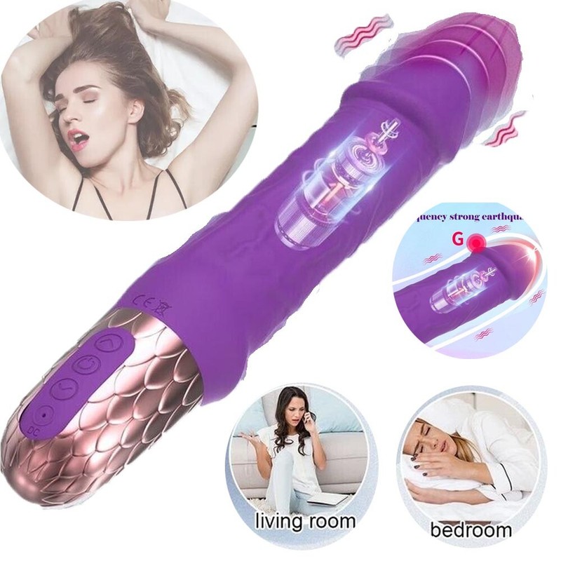 Rechargeable Thick Big Realistic Dildo G spot Rabbit Vibrator Women Sex Toys