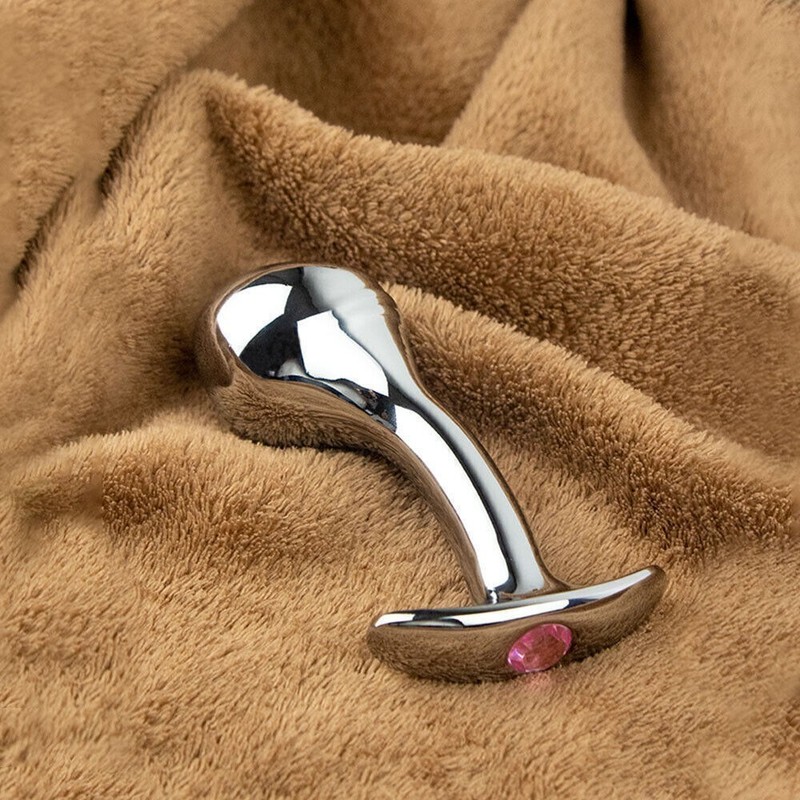 Jeweled Metal Anal Butt Plug Steel Diamond Round Plugs Beginner gallery