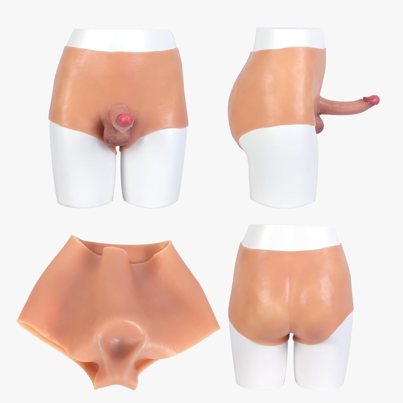 Wearable Dildo Realistic Solid Penis Underpants Pants Silicone Sex Toys Lesbian gallery