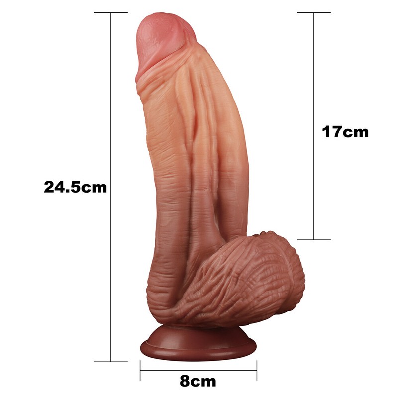 Lovetoy 10'' Dual layered Liquid Silicone Nature Cock Dildo gallery