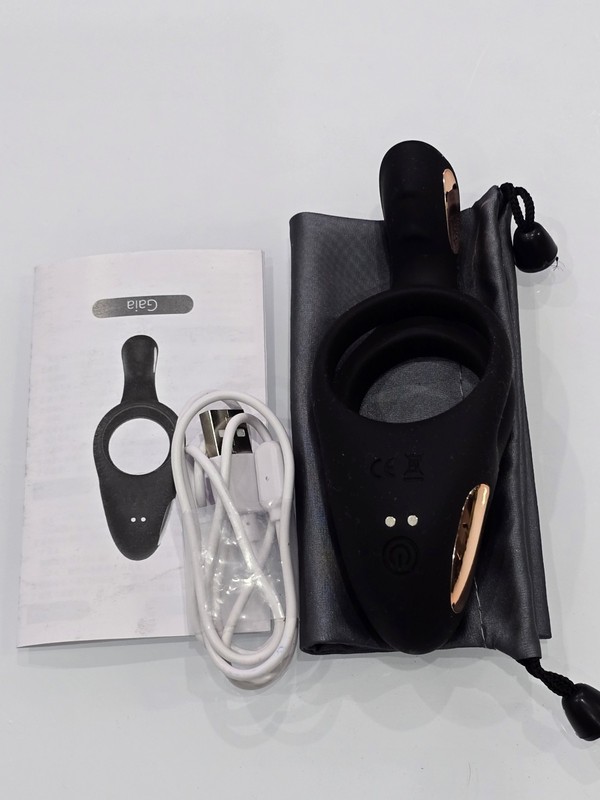 GAIA DUAL COUPLES PENIS VIBRATOR RING WITH 10 VIBRATION PATTERS (SEAL) gallery