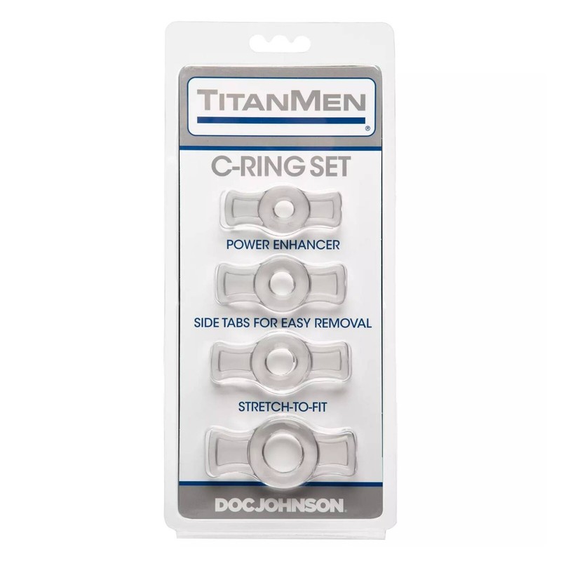 Doc Johnson TitanMen Cock Ring Set – Clear
