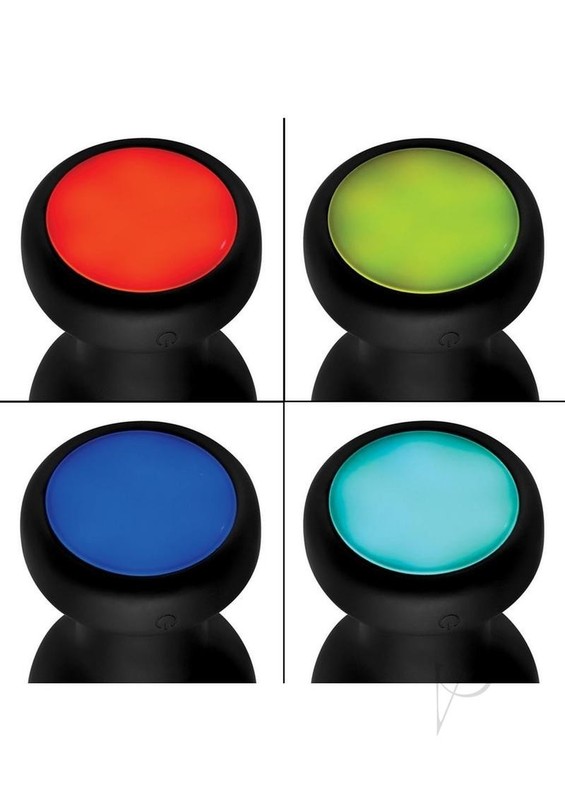Booty Sparks Silicone Vibrating LED Plug - Medium - Black gallery