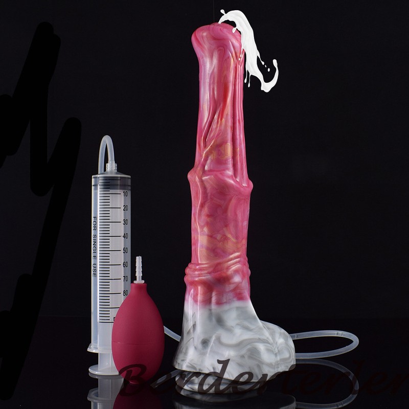 FAAK Silicone Squirting Penis Large Ejaculation Realistic Dildo Sucker Sex Toys gallery