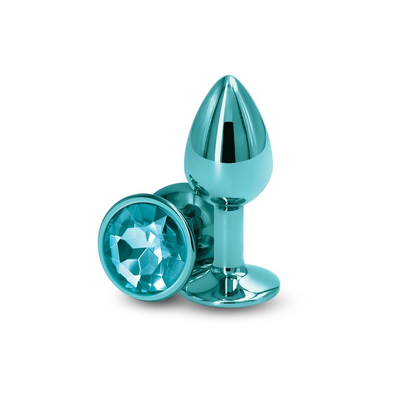 NS Novelties Rear Assets Small Teal – Aluminum Anal Butt Plug