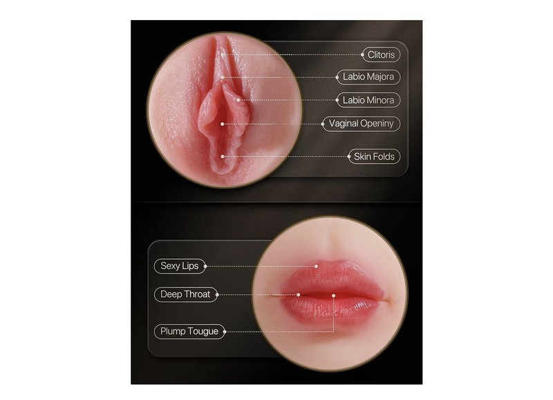 High Quality Male Cup Toys - Male Stroker 3D Realistic Pussy3 Cup Black gallery