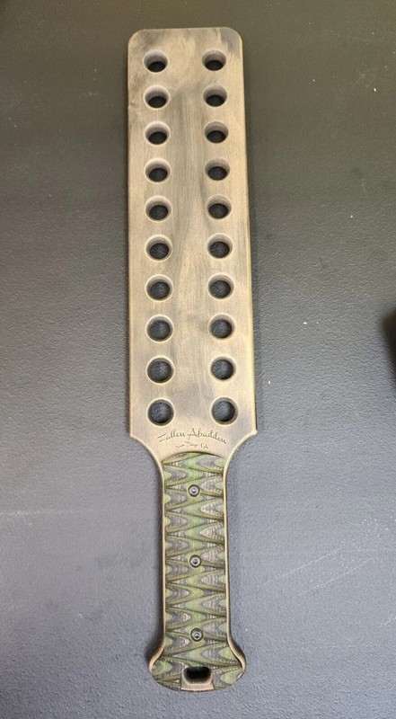 16x3x3/8 inch BDSM Spanking Paddle Custom Fallen Abbadon Alluminum