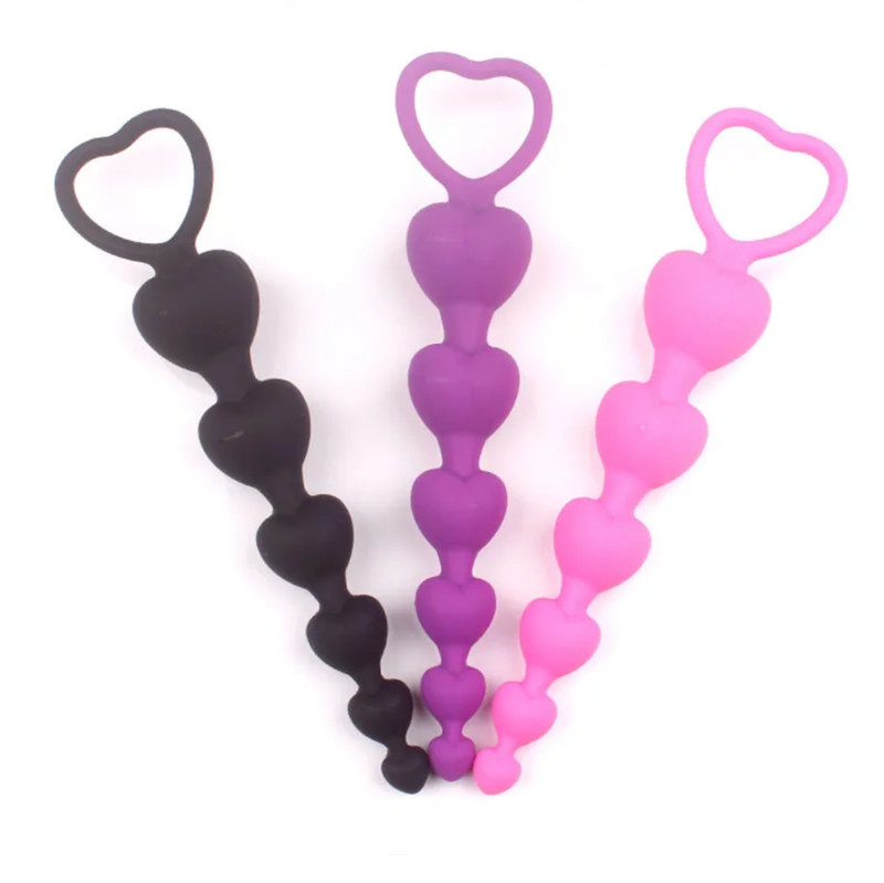 Anal Beads, 6 beads, Beginners, All Day Use, Unisex, Trainer, Black or purple