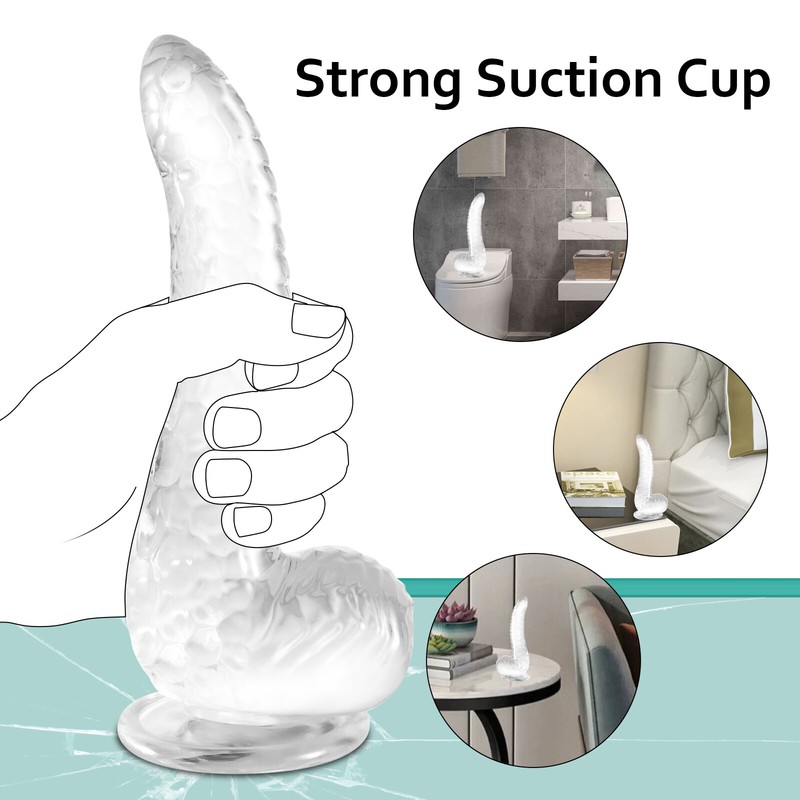 Dildo For Men Butt Anal Plug Unique 8.46" TPE Penis Suction Cup Women Sex Toys gallery