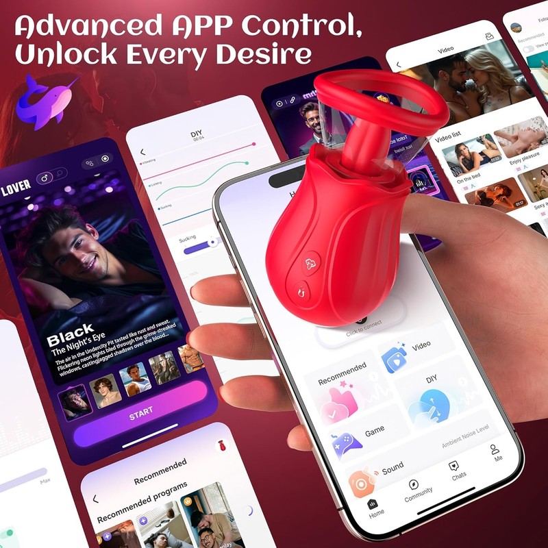 Vibrator Sex Toys Rose Toy - AI APP Adult Toys for Women with 7 Sucking gallery