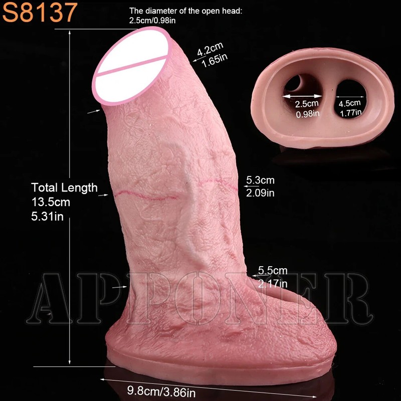 Lifelike Penis Sleeve Toys With Cock Ring Delay Ejaculation Male Penis Enlarger gallery