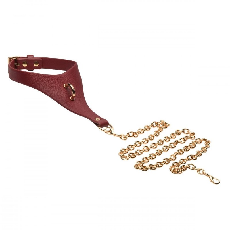 Master Series Captivate Collar with Body Chain – Red