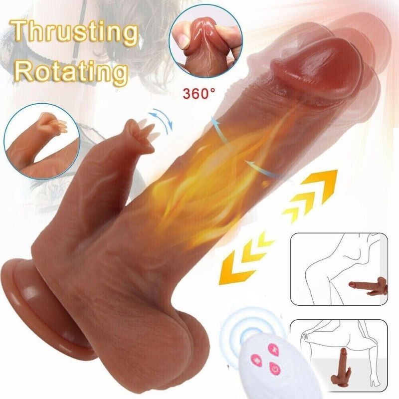 Realistic Thrusting Heating Dildo Vibrator G-Spot Massager Sex Toys for Women