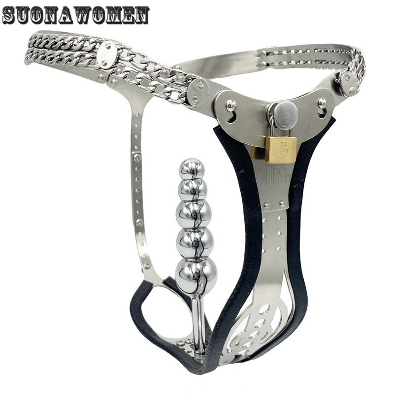 Stainless Steel Chastity Belt Adjustable Pants BDSM Chastity Device Sex Toys gallery