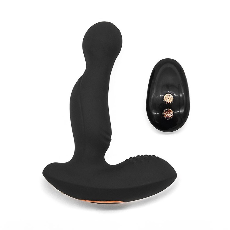 Rotating & Vibrating Silicone Prostate Massager Vibrator Remote Control Anal Toy