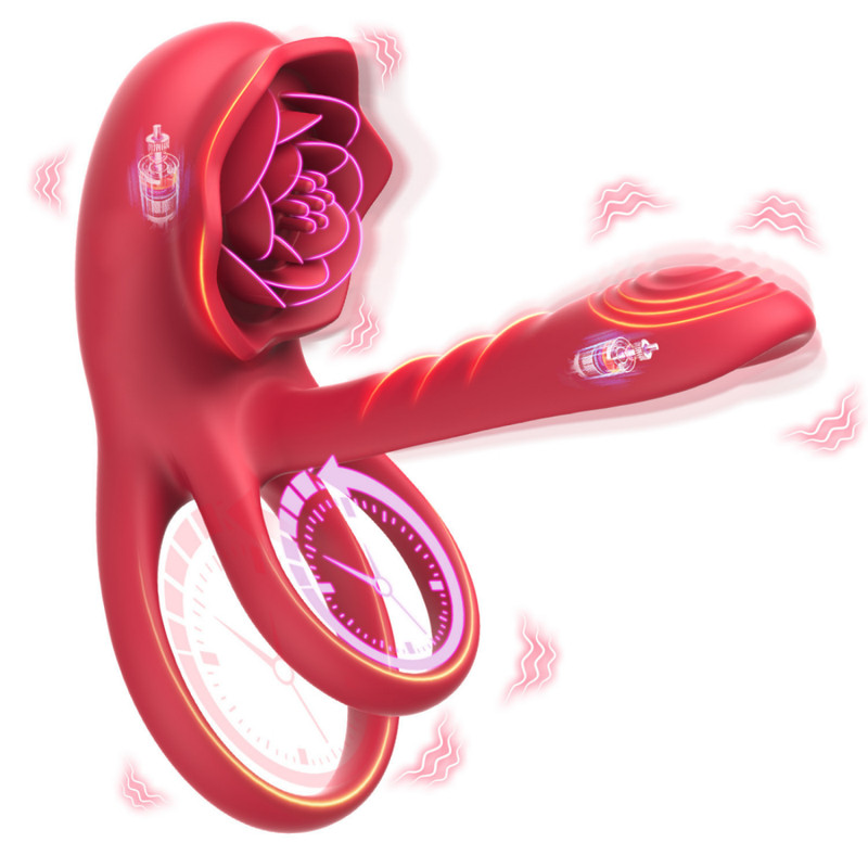 Penis Cock Ring Vibrator G-spot Dildo Massager Sex Toys For Women Men Couples US gallery