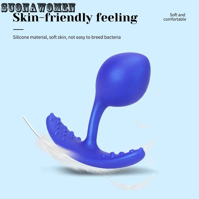 Silicone Anal Plug Blue and Purple Butt Plug Sex Toys For Woman Trainer Adults gallery