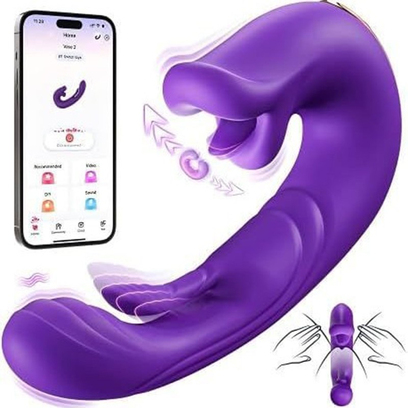 2026 G Spot Flapping Vibrator Clit Stimulator Licking Tongue Sex Toy Women & APP