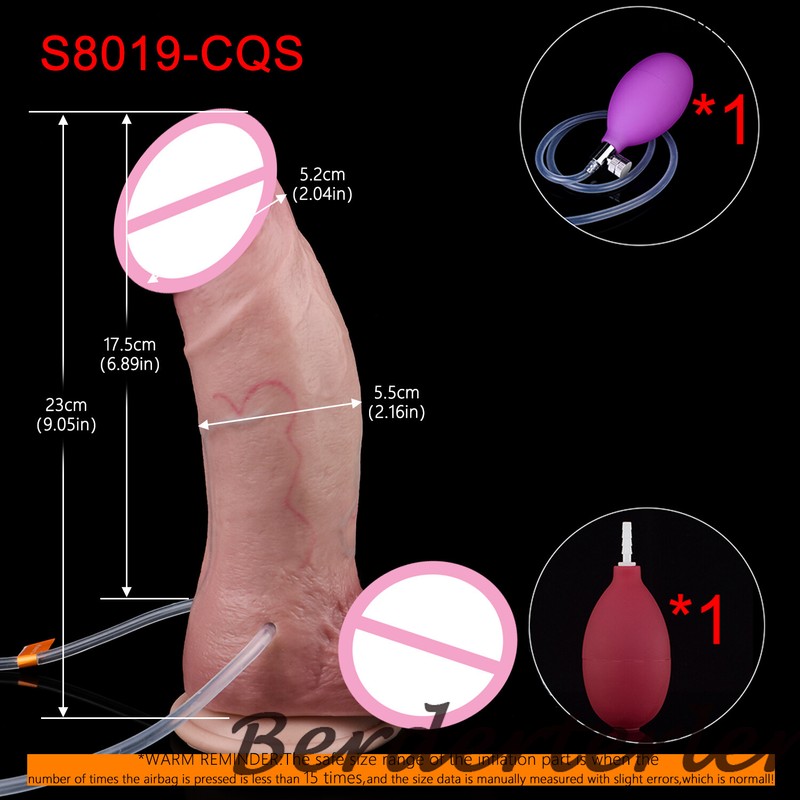 23cm Large Pump Up Dildo With Squirting Function Inflatable & Ejaculating Dildos gallery