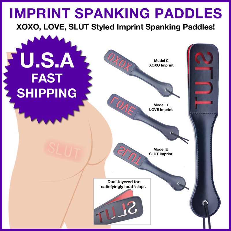 SLUT Bdsm Adult Bondage Spanking Toy Paddle Fetish Slap Whip Flogger Restraints